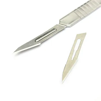 DANIU 10шт #11 въглеродна стомана хирургически скалпел нож с 1бр № 3 дръжка за скалпел САМ режещ инструмент ремонт на печатни платки нож
