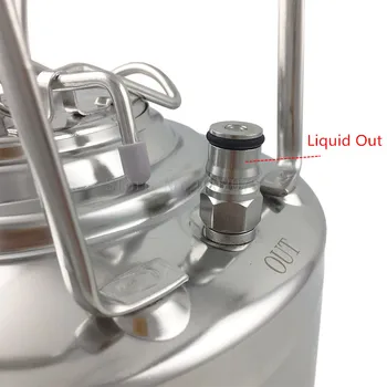 Неръждаема стомана Cornelius Type keg Ball-Lock Post & Poppet вътрешна резба газ + течност 19/32