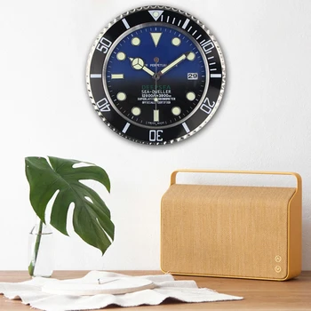 Луксозни стенни часовници с светящимся дизайн часа Metal Art Watch Clocks Relogio De Parede Начало Декор с логото на съответната Clock