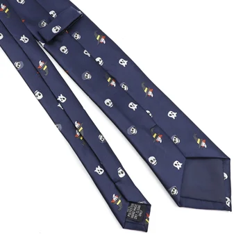 Модерен дизайн на мъжки микрофибър жаккардовый вратовръзка животно, растение череп цвете тъкани вратовръзка на Сватбата рождения Ден на баща си подарък