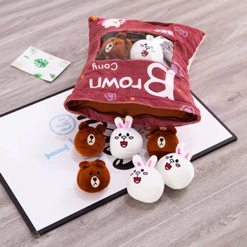 INS A bag of 8pcs plush toys simulation snack pillow kawaii sakura rabbit меки плюшени играчки oyuncak за момичета детски подаръци WJ001