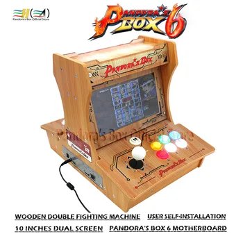 Pandora ' s box сам bartop arcade дървена двойна бойна машина bartop mini arcade machine pandora box 6 дънна платка 1300 в 1