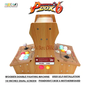 Pandora ' s box сам bartop arcade дървена двойна бойна машина bartop mini arcade machine pandora box 6 дънна платка 1300 в 1