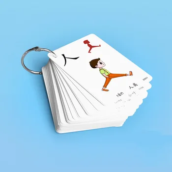 250 бр. изучаване на китайски думи нивото на 1Language флаш карти за Децата Детски карти за учене памет игри забавни играчки карти за децата