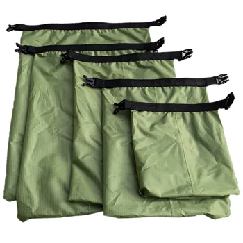 5 бр набор от открит плувен непромокаема чанта къмпинг рафтинг съхранение на сухо чанта с регулируема каишка кука нова