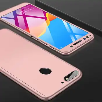 360 двойна пълна телефон калъф Huawei Honor 8X Max 9i 9x Pro 10i Lite Y9 2018 2019 Y5P Y6P Y7P 2020 твърд устойчив на удари калъф калъфи
