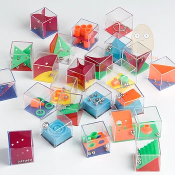 Детски образователни играчки 3D пъзел лабиринт с мъниста IQ игра за възрастни Cube Cognition Пъзел Box Enfant Обучение Toy Hand Games