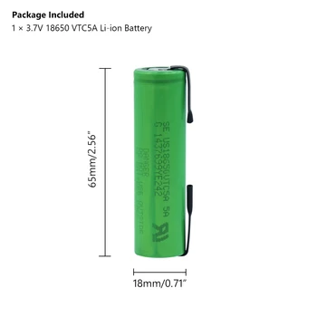 YCDC 18650 батерия 2600mah 3.7 v акумулаторна литиево-йонна батерия US18650 за фенерче литиева батерия High Изтичане на 30A+DIY никел