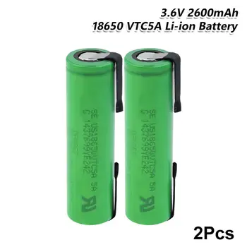 YCDC 18650 батерия 2600mah 3.7 v акумулаторна литиево-йонна батерия US18650 за фенерче литиева батерия High Изтичане на 30A+DIY никел