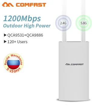 Comfast EW72 1200Mbps Outdoor Router 2.4 G&5Ghz Long Range Outdoor AP 360degree Coverage Router CPE Wifi Base Station