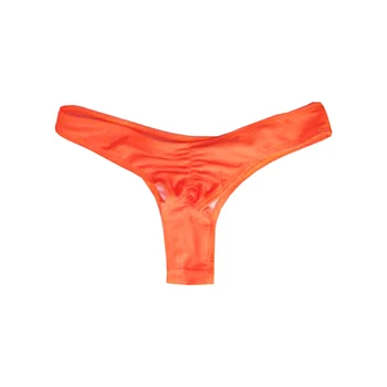 2020 NewThong бикини Долната гънка секси бански с ниска талия бразилски бански костюми, плажни дрехи, бяло / черно / лилаво / зелено / розово червено / оранжево