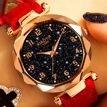 Модни дамски часовници 2019 най-добрите продажба на звездното небе циферблат на часовника лукс розово злато женски гривна Кварцов ръчен часовник нов Dropshipping