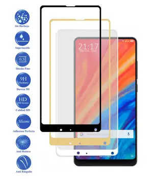 Закалено стъкло протектор пълен 3D 9 H за Xiaomi Mi Mix 2 S изберете цвят