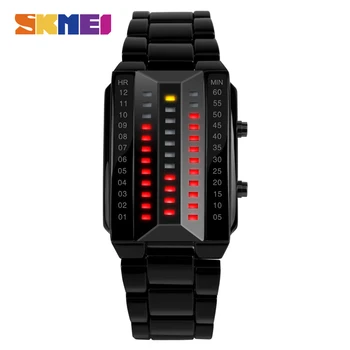 SKMEI Luxury Creative Sport Watch Men истински класически дигитален каишка от неръждаема стомана водоустойчив часовник Reloj Hombre Relogio