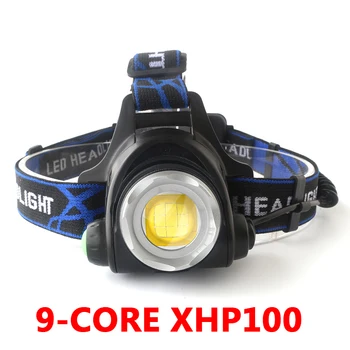 XHP100 най-ярък led фар мащабируем датчик превключвател главоболие фенерче лампа за Фенерче светлини Usb акумулаторна батерия за къмпинг