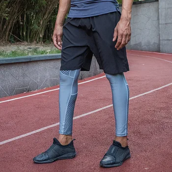 Мъжки компресия чорапогащник гамаши бягане спортни мъжки фитнес зала фитнес панталони Quick dry панталони тренировка йога ММА спортни панталони