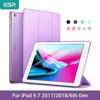 Съпротивление esr Colorful Case for iPad 9.7 inch 2018 Cover Ultra Slim ПУ Leather Auto Sleep Wake Case for iPad 9.7 2017&2018 6th Generation