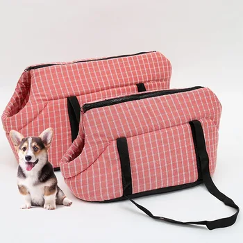 Куче Котка превозвач превозвачите чанти за носене на чанти за кучета дишаща извън пътуване puppy кучета, които каре чанти за рамо