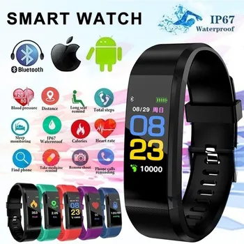 115Plus гривна сърдечната честота, кръвното налягане Smart Band фитнес тракер Smartband Bluetooth гривна за fitbits Smart Watch