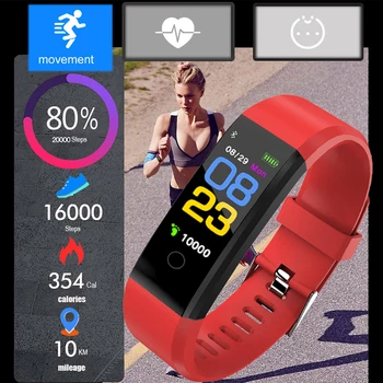 115Plus гривна сърдечната честота, кръвното налягане Smart Band фитнес тракер Smartband Bluetooth гривна за fitbits Smart Watch