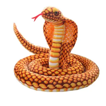 110 см на плашило моделиране на дългата змия животно кукла в реалистичен Боа играчка плюшен деца творчески подарък за рождения Ден на стол декоративна играчка плюшен
