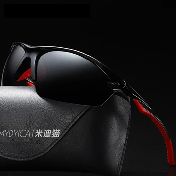 Марка Дизайнер Дизайн Мъжки Слънчеви Очила Polarized Квадратни Спортни Слънчеви Очила На Открито Мода Шофиране Очила Мъжете Поляризация Огледала