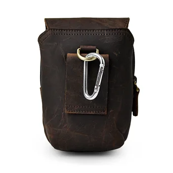 Дизайн На Мъжки Оригиналното Качество На Кожата Малък Пътуване Телефон Чанта Кука За Колан На Талията Пакет Чанта Висша Мода На Мъжката Портсигар 6185