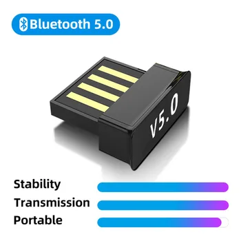 Мини-USB Bluetooth 5.0 безжичен адаптер Bluetooth Dongle аудио приемник предавател за Windows XP/Vista/Win7/8/10