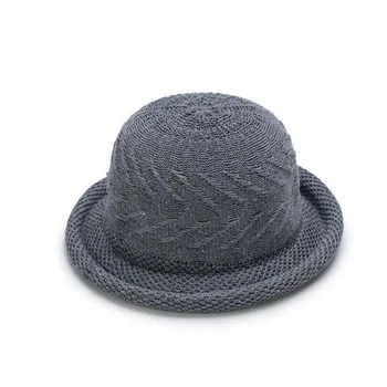 Нов 2016 есен и зима дял на филц шапки, шапка, модни дамски аксесоари барел шапка на филц шапки за жени гърне капак безплатна доставка