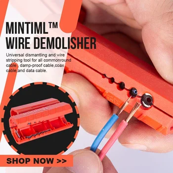 Mintiml Тел Demolisher Universal Electric Wire Стриптизьорка Pen Wire Кабел Pen Rotary Cutter Коаксиален Кътър Stripping Machine