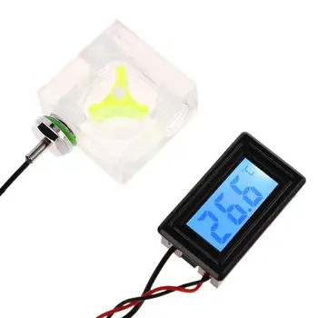 Led дигитален термометър 3-ходова разходомер за КОМПЮТЪР с водно охлаждане течна системи компютърни компоненти и аксесоари