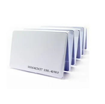 (1000 бр./лот) 125 khz RFID EM4100 карти тънък безконтактен смарт ключ карта със сериен номер за контрол на достъп