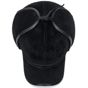SILOQIN зимна мода имитация на косата топлинна бейзболна шапка за мъже сгъсти кадифе ухото защита на топлите шапки нови марки татко шапка