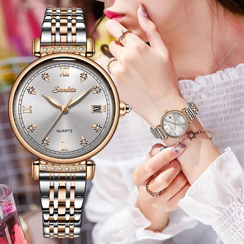 LIGE Brand SUNKTA New Women Watches Business Quartz Watch Ladies Top Brand луксозни дамски Ръчни часовници Момиче Clock Relogio Feminin