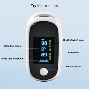 5-10шт USB Акумулаторна пальчиковый оксиметър OLED Blood Кислород Heart Rate PR Saturometro Monitor оксиметър с торби за съхранение