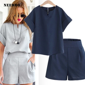 NEEDBO Секси Womens Two Piece Sets Summer Business Casual Tracksuit Women 2 Piece Outfits for Women Elegant Set for Women Set