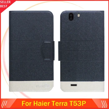 5 Цвята Горещи! Haier Terra T53P Phone Case кожен калъф,2017 Factory Fashion Direct Luxury Full Flip Stand кожени калъфи за телефони