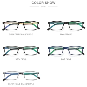 FONEX Pure Titanium Eyeglasses Frames мъжете 2020 нови рецепта квадратни очила Жени късогледство оптични Безвинтовые очила 8531