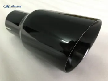 Ауспуси общо выхлопного колектор лоснистого черно устата неръждаема стомана Вкосую за почиствам кола