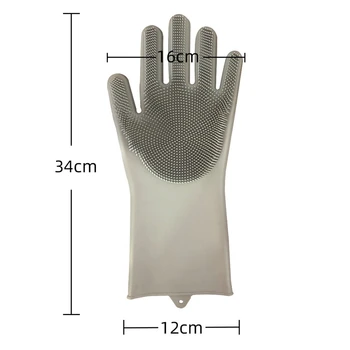 1 чифт/3 чифта силиконови ръкавици за миене на съдове многофункционални гумени ръкавици за миене на съдове Scrub Gloves for Car Kitchen, Bathroom Cleaning