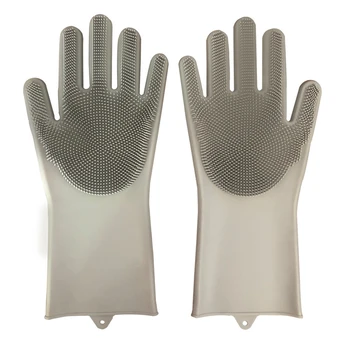 1 чифт/3 чифта силиконови ръкавици за миене на съдове многофункционални гумени ръкавици за миене на съдове Scrub Gloves for Car Kitchen, Bathroom Cleaning