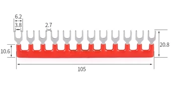 8шт 12 бита късо съединение и изолирано Клеммная блок схема на чип публикуване свързващ прът tb1512 черен и червен зелен син