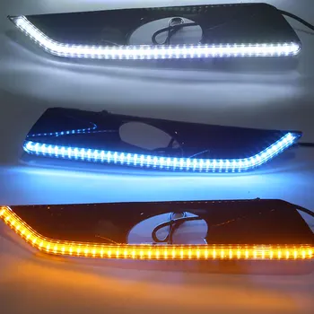 1 комплект DRL LED дневни светлини 12V ABS, фарове за мъгла капак фарове аксесоари за Honda Crosstour 2011 2012 2013
