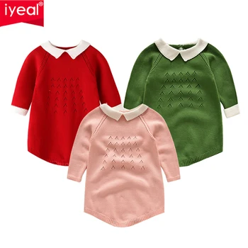 IYEAL Cotton Baby Girl Clothes Solid Color Long Sleeve Bodysuit Newborn Бебе Baby Момичета Дрехи Outfits Body Baby Clothing