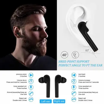 TWS безжични слушалки Bluetooth 5.0 слушалки IPX7 водоустойчив слушалки LED HD дисплей вграден стерео микрофон за iPhone Xiaomi