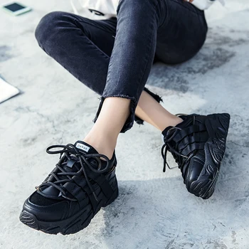 Оригинални дебели долни дамски Модни маратонки леки външни дамски ежедневни обувки са удобни дишащи вулканизированные обувки горещи продажба
