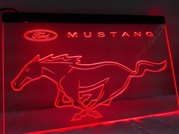 LR064 - Ford Mustang Neon LED Неонова светлина знак
