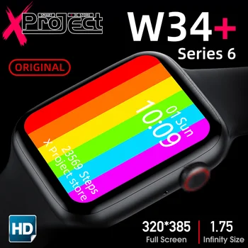 Smartdo twatch W34 + pro smartwatch 2020 Series 6 предизвикателство фитнес гривна на Мъже, Жени часовници reloj pk IWO 13 amazfit gts нео W26 W46 P8