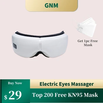 Новият пристигането на Електрически масажор за очи Bluetooth вибрираща музика инфрачервено отопление терапия нулиране налягането на въздуха грижа за очите ви устройство