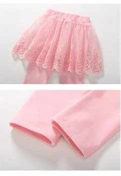 Мода 2021 памук момичета гамаши Заек дантела Принцеса пола-панталон пролет есен тънка пола панталони за 2-6 години на Детски дрехи